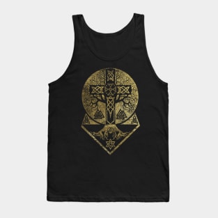 Tree of life  -Yggdrasil  and Celtic Cross Tank Top